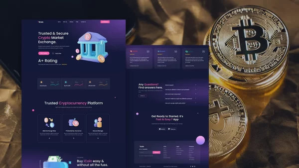 iCoin – Crypto Elementor Cryptocurrency Landing Kit
